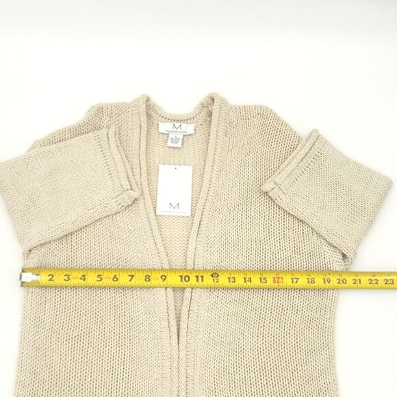 Magaschoni Long Cardigan Sweater Womens Size Small Open Front Clean Girl Boho - Picture 6 of 8